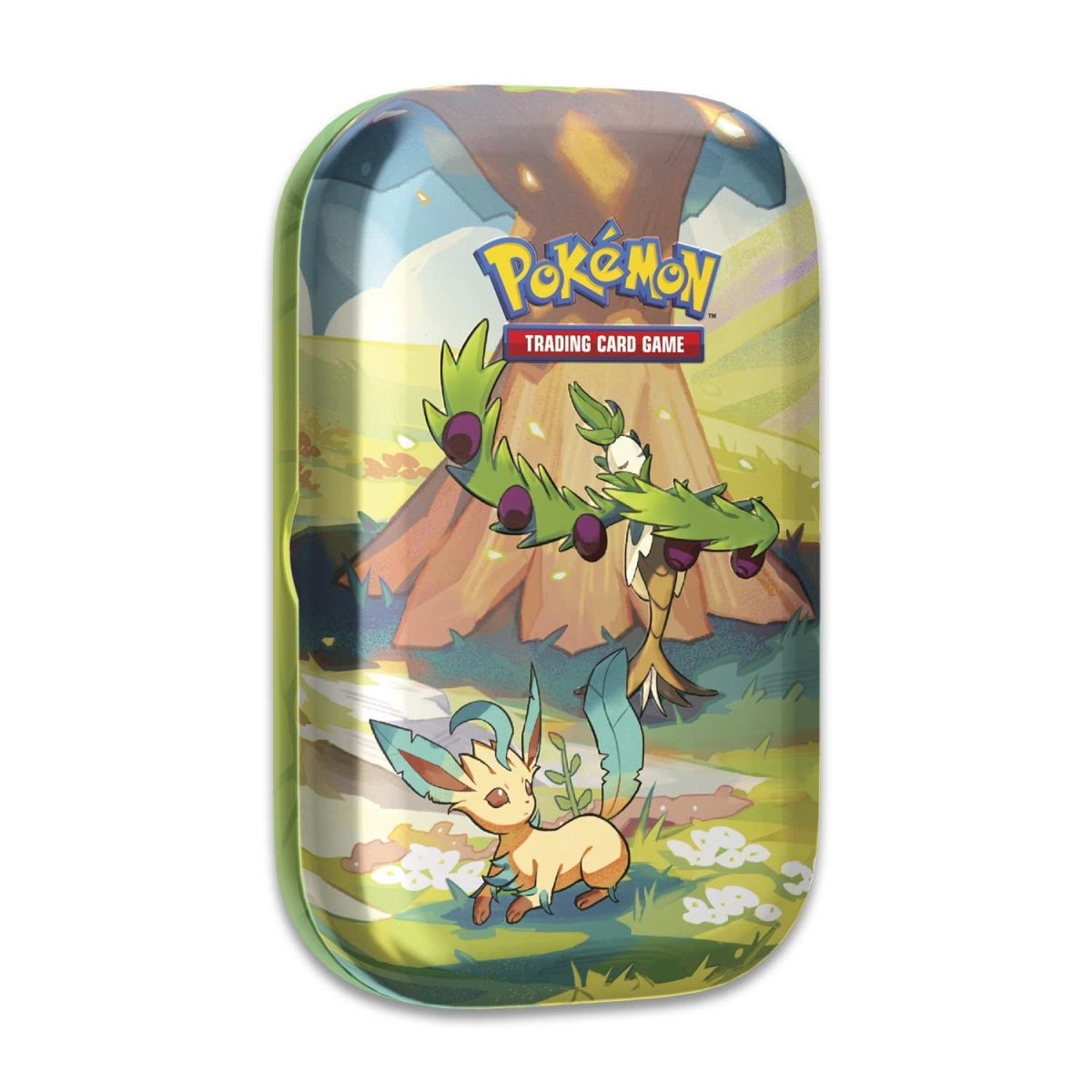 Pokemon TCG: Vibrant Paldea Mini Tin  -  Arboliva & Leafeon (2 Booster Packs, 1 Sticker Sheet)